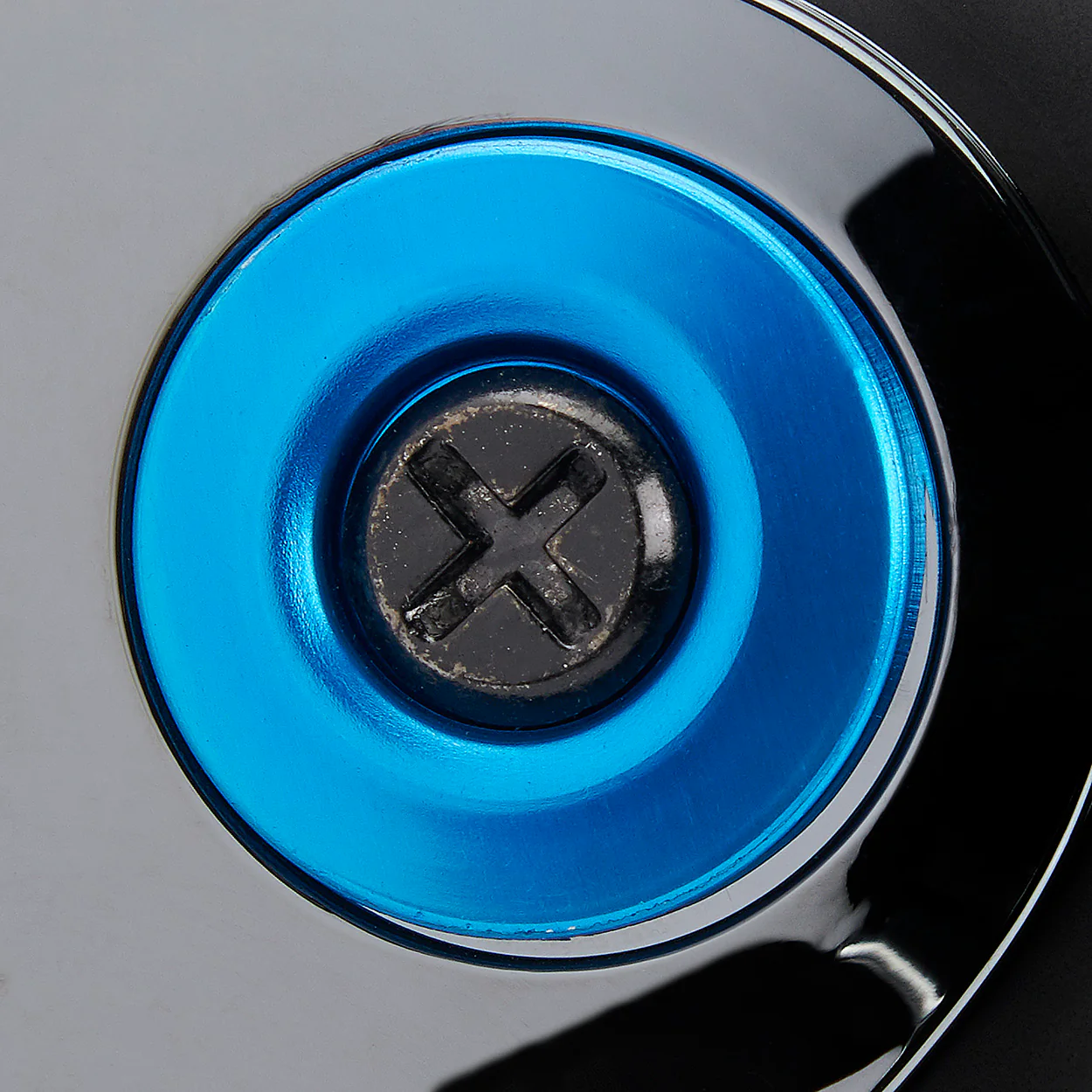 Helmet Hardware Kit - Black Screw / Blue Baseplate - Image 3