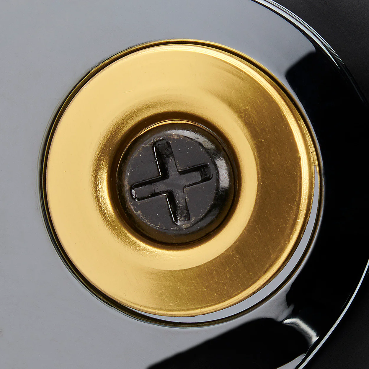 Helmet Hardware Kit - Black Screw / Gold Baseplate - Image 3