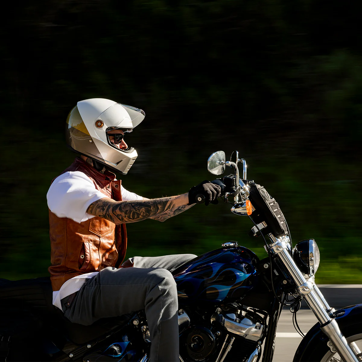 Lane Splitter Helmet - Intersection Gold Silver Bronze - Image 13