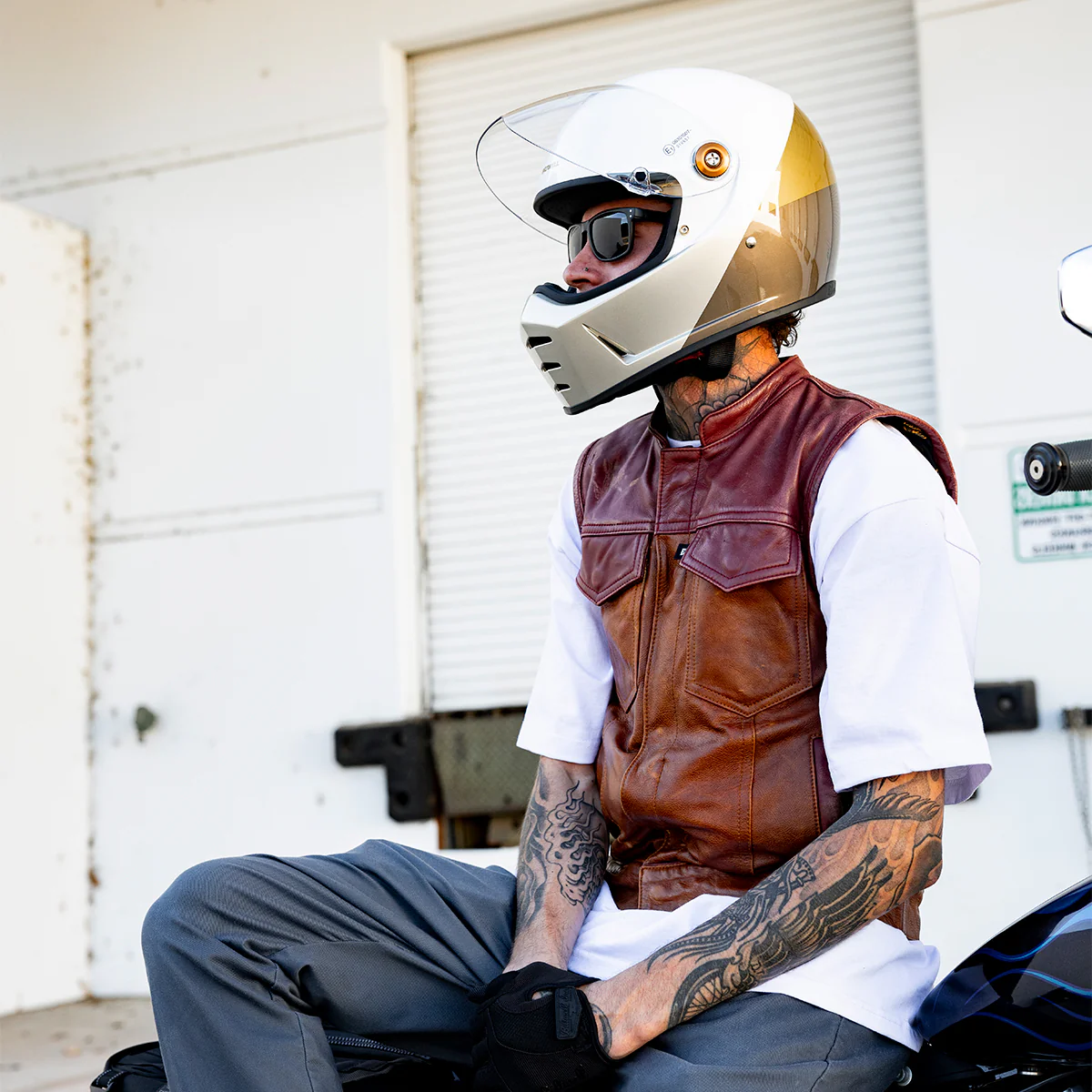 Lane Splitter Helmet - Intersection Gold Silver Bronze - Image 15