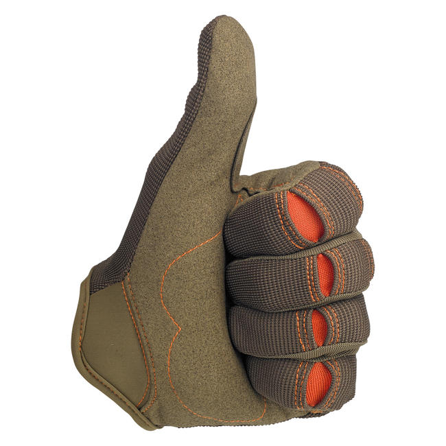 Moto Gloves - Brown/Orange - Image 4