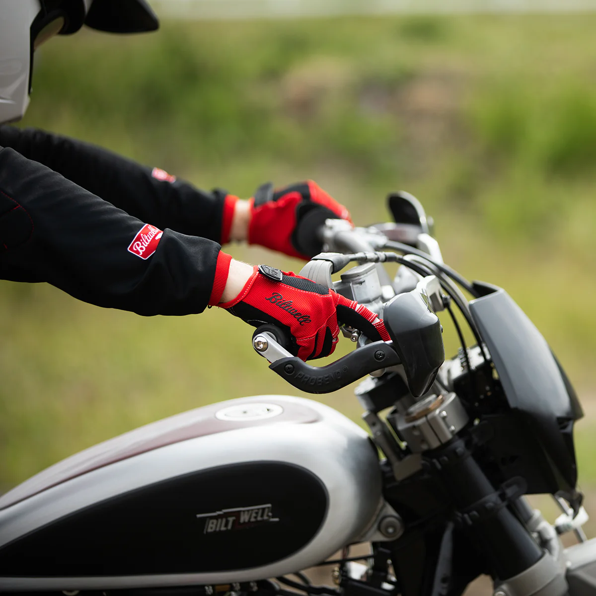 Moto Gloves - Red/Black/White - Image 7