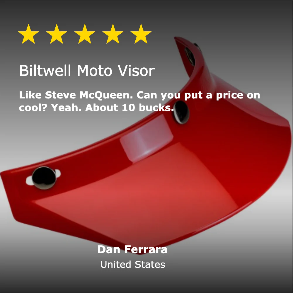 Moto Visor - Red - Image 6