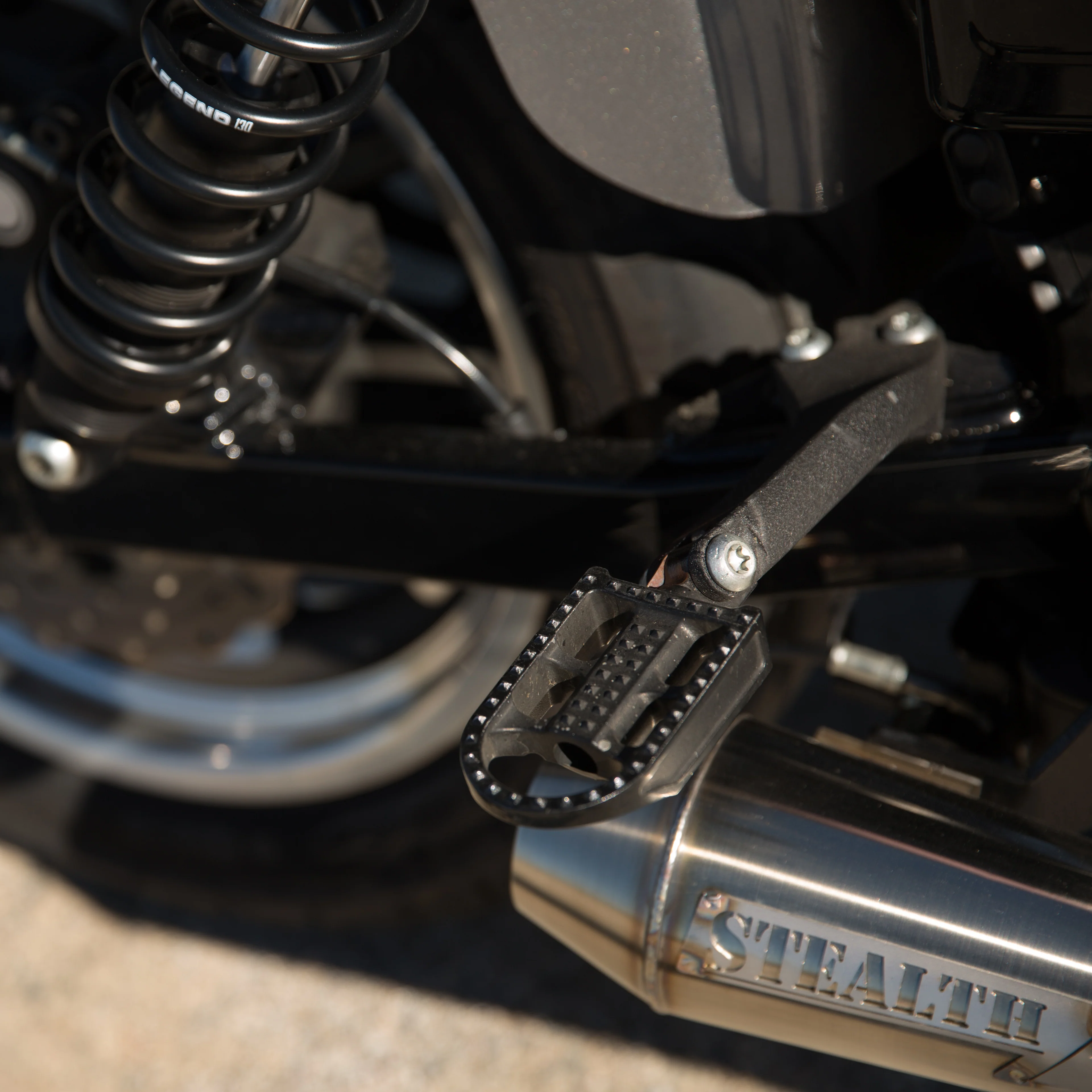 Mushman Foot Pegs HD Classic - Black Electroplate - Image 9