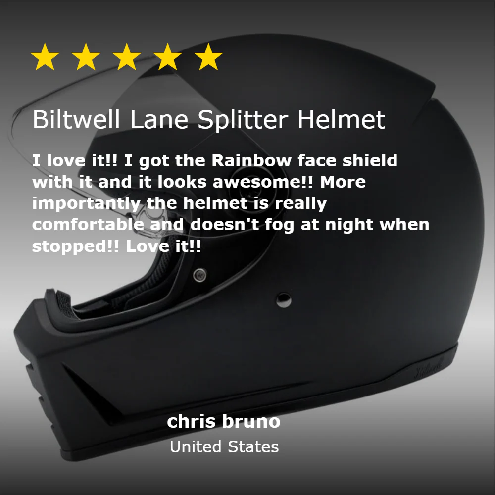 CLOSEOUT Lane Splitter ECE R22.05 Helmet - Flat Black - Image 15