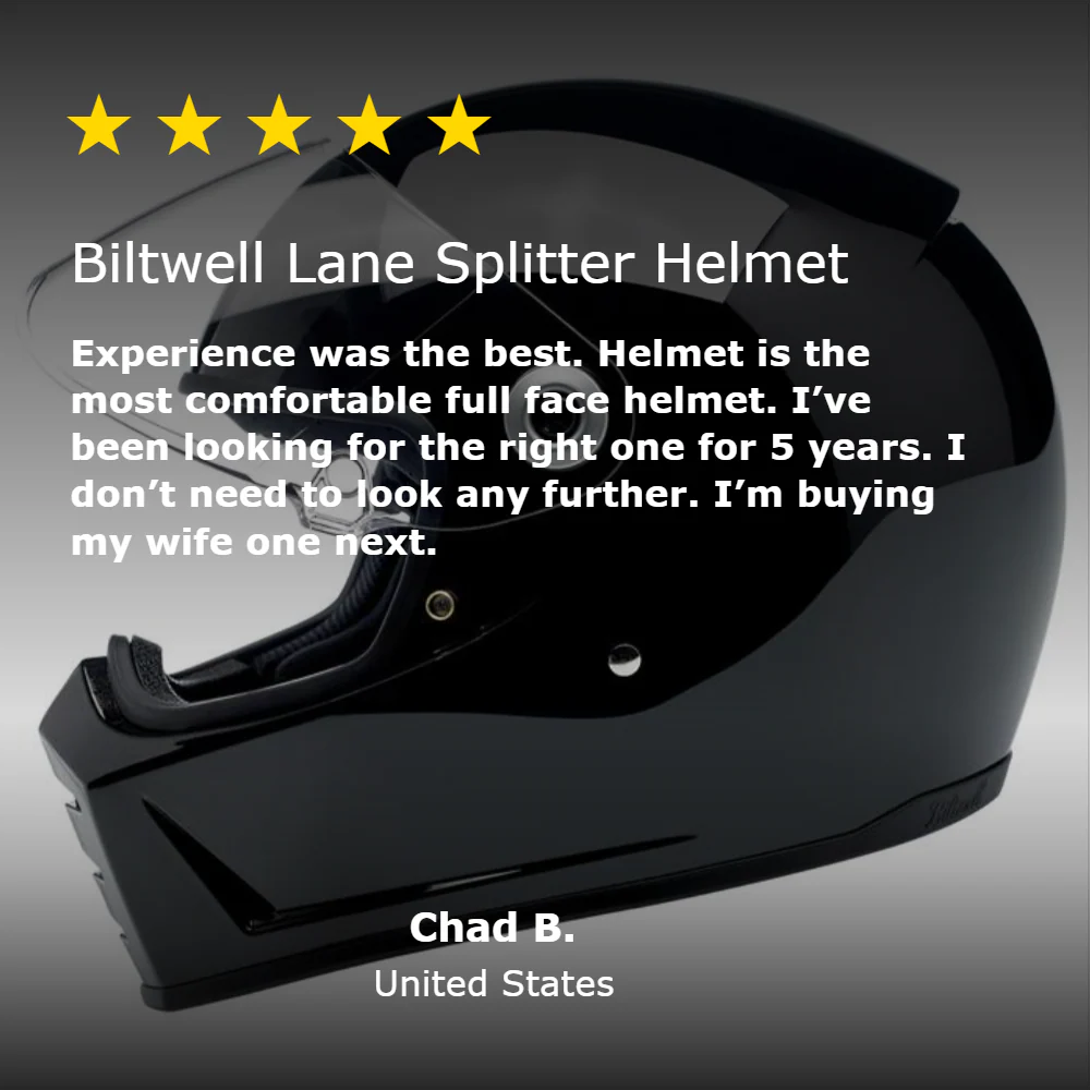 CLOSEOUT Lane Splitter ECE R22.05 Helmet - Gloss Black - Image 18