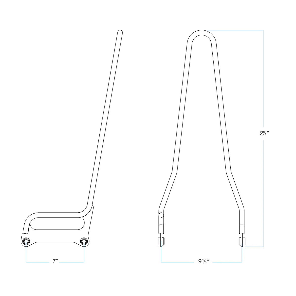Sissy Bar Softail 18+ - Chrome - Image 7