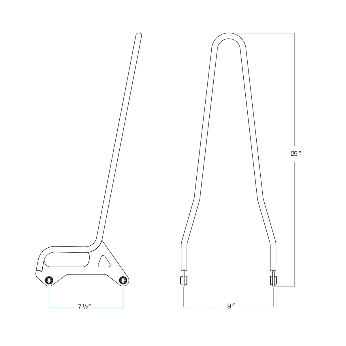 Sissy Bar Sportster 96-03 - Black - Image 7