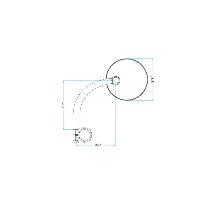 Utility Mirror Round CE Clamp-on - Black - Image 5