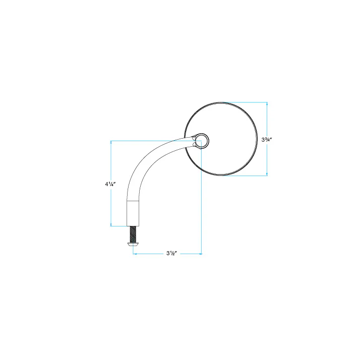 Utility Mirror Round CE Perch Mount - Black - Image 6