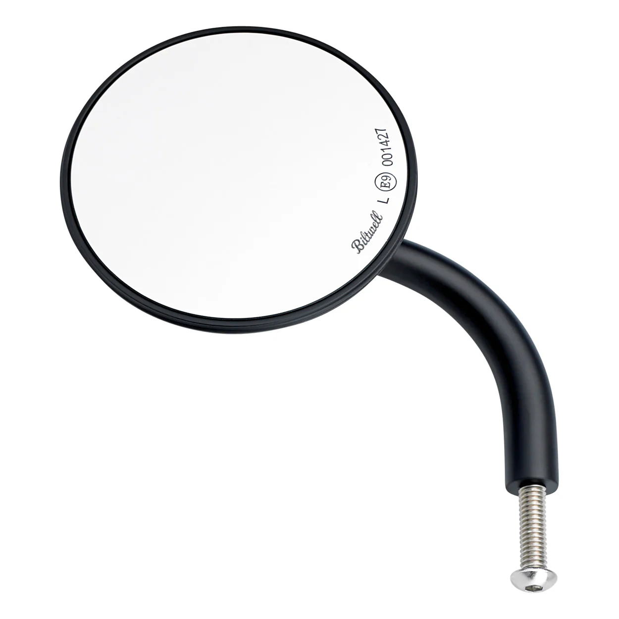 Utility Mirror Round Short Arm CE Perch Mount - Black