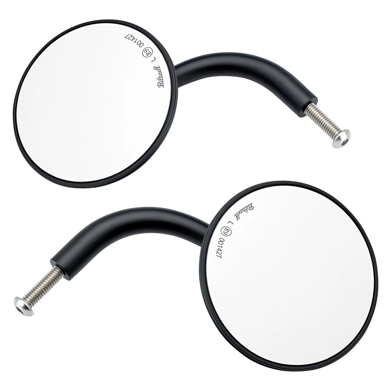 Utility Mirror Round Short Arm CE Perch Mount - Black - Image 2
