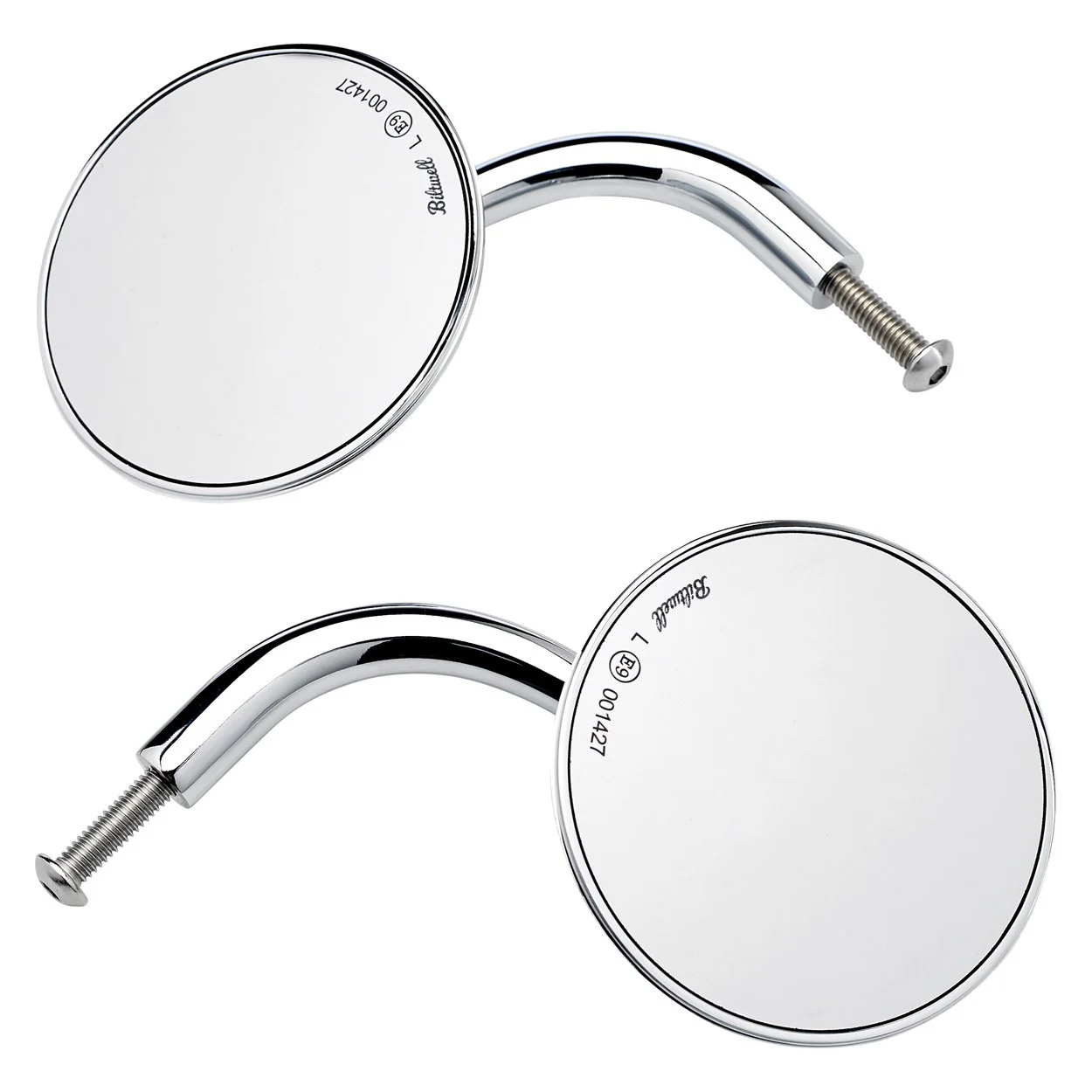 Utility Mirror Round Short Arm CE Perch Mount - Chrome - Image 2