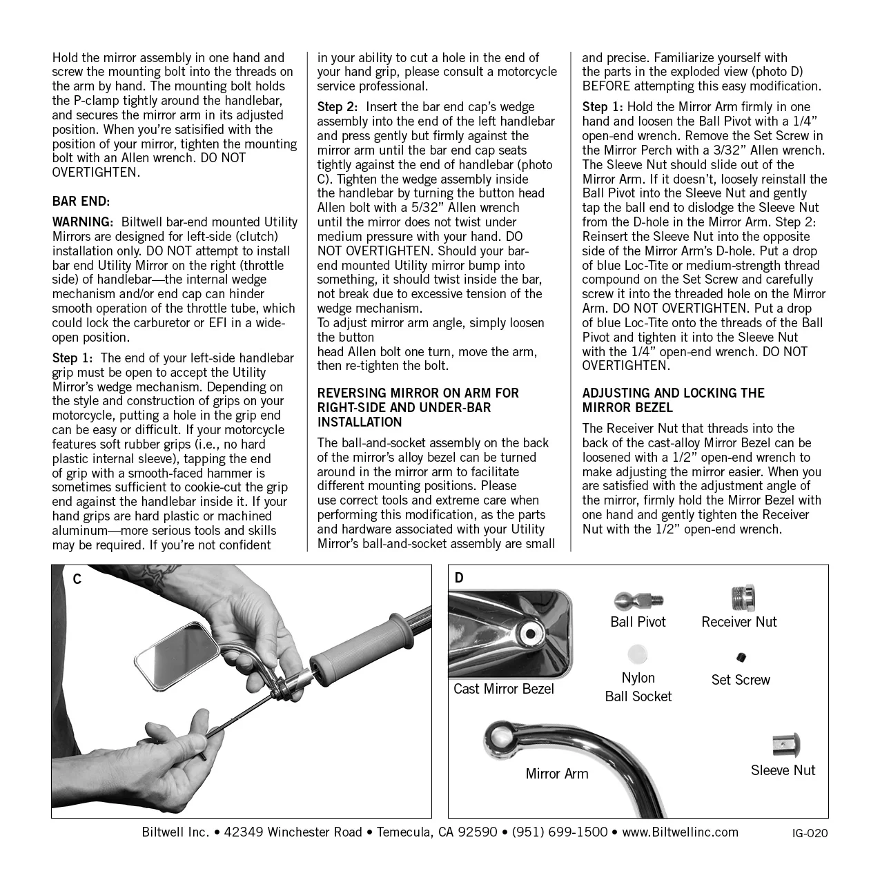 Utility Mirror Teardrop CE Clamp-on - Black - Image 4