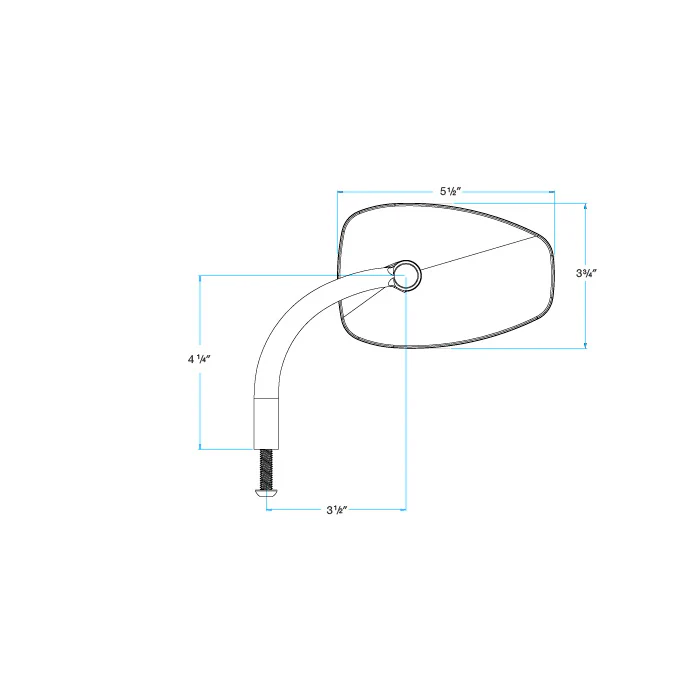 Utility Mirror Teardrop CE Perch Mount - Black - Image 6
