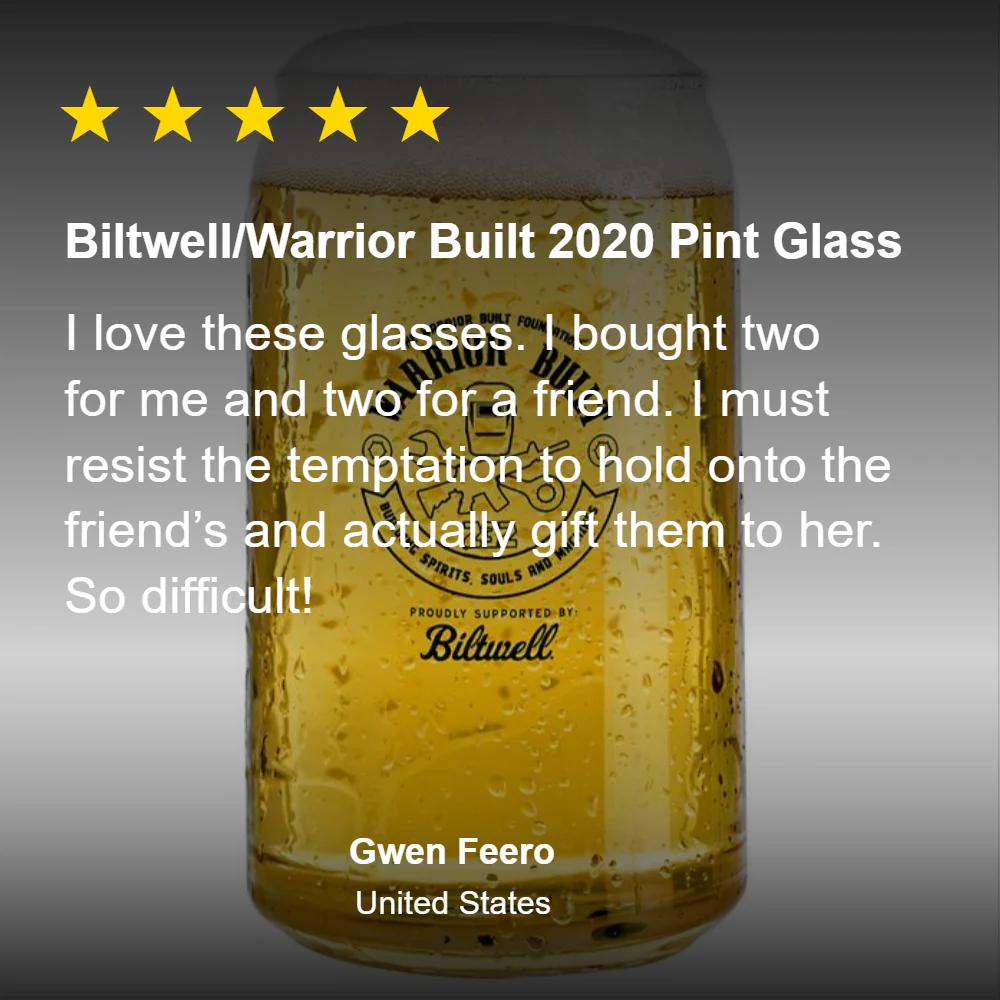 Warrior Built 2020 Pint Glass - Image 8